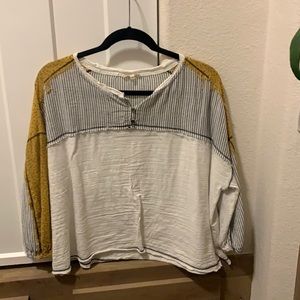 Boho style striped top